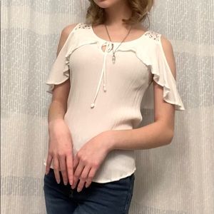 White Off the Shoulder Blouse